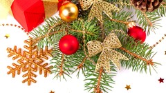 Toys white background Christmas gifts