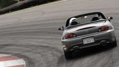 Track cars roads back view vehicles honda s2000