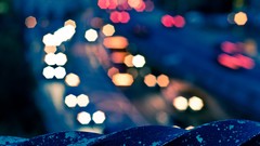 Traffic blurred urban