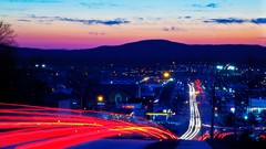 Traffic lights cityscapes long exposure