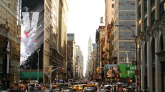 Traffic Manhattan cityscapes new york city