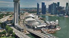 Traffic Singapore cityscapes marina bay sands