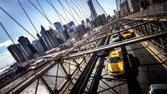 Traffic Taxi Rush Hour Bridges USA cityscapes
