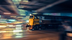 Traffic urban motion blur locomotives