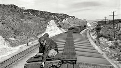 Train Landscapes trains grayscale