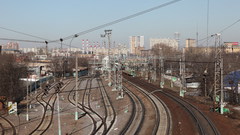 Train stations railroad tracks