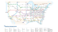 Train transportation tracks public Highways infographics