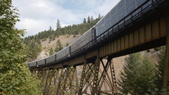 Trains Bridges railroad tracks