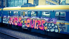 Trains graffiti