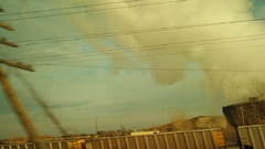 Trains power lines train