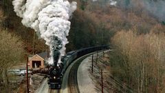 Trains railroad tracks steam