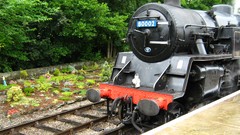 Trains railroad tracks steam