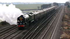 Trains railroad tracks vehicles