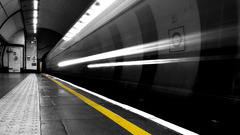 Trains subway long exposure