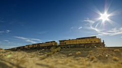 Trains tilt-shift railroads