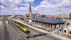 Trains train stations Wyoming