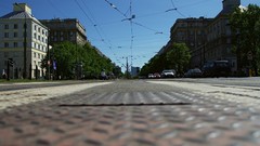 Tram Warsaw Poland streets cityscapes