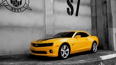 Transformer cars Camaro bumblebee yellow cars
