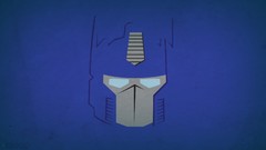 Transformers blue background optimus prime minimalistic blo0p