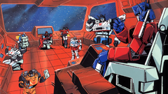 Transformers optimus prime jazz Transformers G1 TV artwork