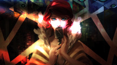 transistor redhead video games Red (Transistor) blue eyes singer