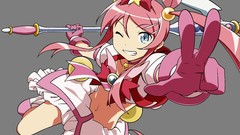 Transparent pink hair blue eyes wink kousaka kirino cosplay 