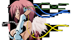 Transparent pink hair sora