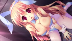Trap wet blush long hair game cg purple eyes skyfish cleavage 