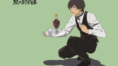 Tray green background bottles waiter darker than black hei 
