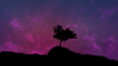 Tree cgi purple nature