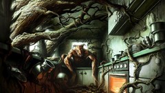 Trees abstract kitchen demons digital art