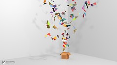 Trees abstract multicolor june