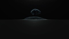Trees abstract Typography digital art dark