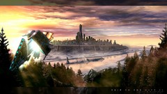 Trees Aircraft cities science fiction