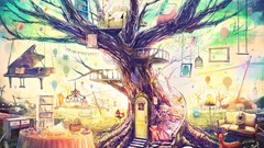 Trees Animals room magic Furniture dress multicolor artwork 