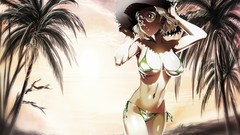 Trees Anime anime girls bikini digital art