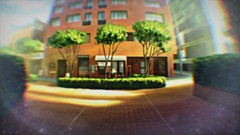 Trees Anime buildings sunlight illustrations Nichijou