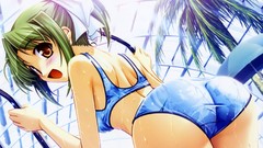 Trees ass Anime back Umbrellas Manga palm trees wet blush anime 