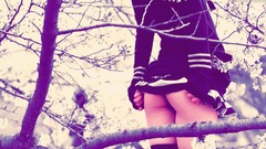 Trees ass skirts lomo naked back