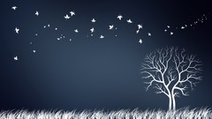 Trees autumn simplistic