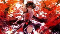 Trees autumn wings hats red eyes fans skirts brunettes short 