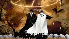 Trees Birds Anime planets bleach zangetsu Zaraki Kenpachi