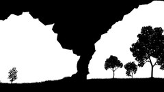 Trees black and white Birds xkcd