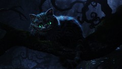 Trees blue Alice in Wonderland widescreen smiling cheshire cat 