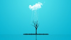 Trees blue rain abstract Alive minimalistic