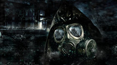 Trees buildings gas masks