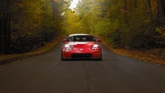 Trees cars jungle Nissan roads red cars