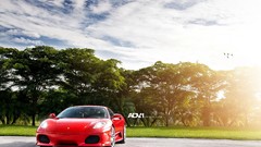 Trees clouds cars Ferrari Supercars