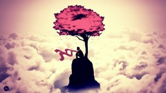 Trees clouds Men skies