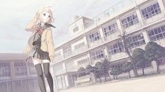 Trees clouds Shoes school clocks shirts jackets blondes skirts 